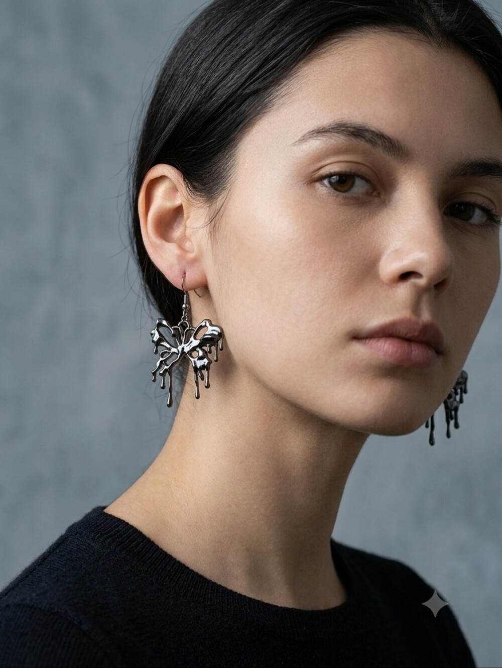 Handcrafted Goth Butterfly Earrings